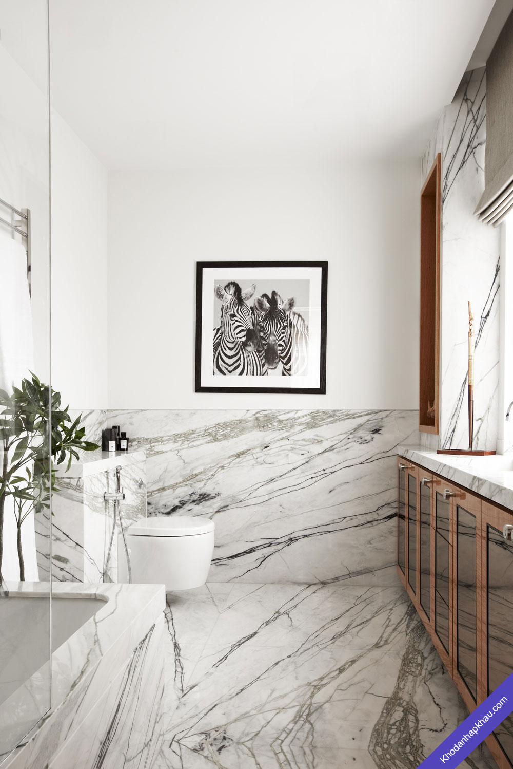 Một số ý tưởng thiết kế phòng tắm hiện đại tuyệt đẹp với đá cẩm thạch - Đá marble